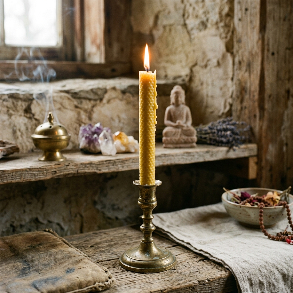 Nến Thơm Sáp Ong Trắng